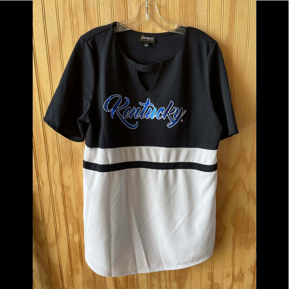 Kentucky Large foil shine legging tunic shirt